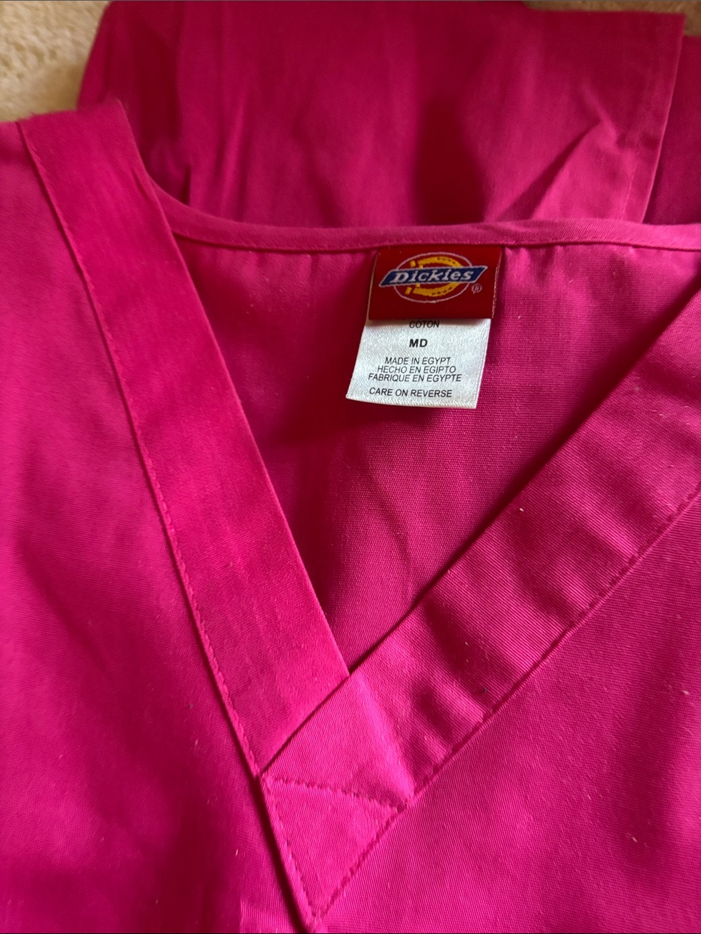 Dickies Women’s Hot Pink V-Neck Scrub Top